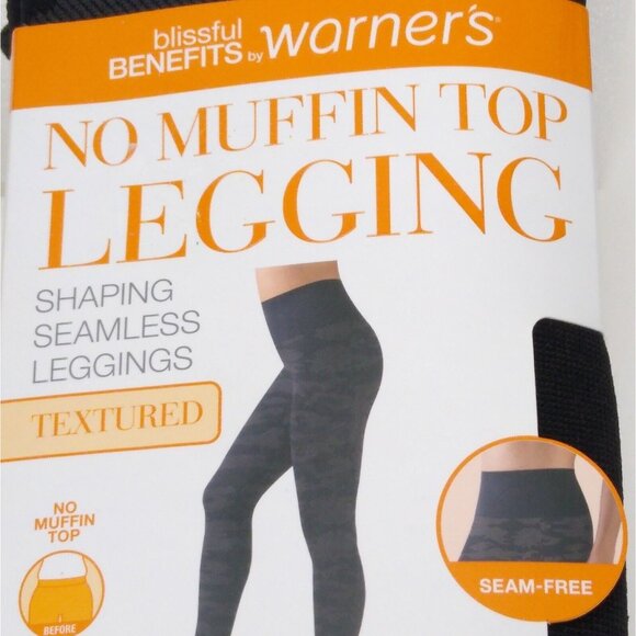 Warner's Blissful Benefits No Muffin Top Leggings 2 Pair L/XL Seam Free - Picture 5 of 10